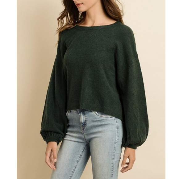 Dress Forum Sweaters - Dress Forum Los Angeles Soft Bubble Sleeve Sweater